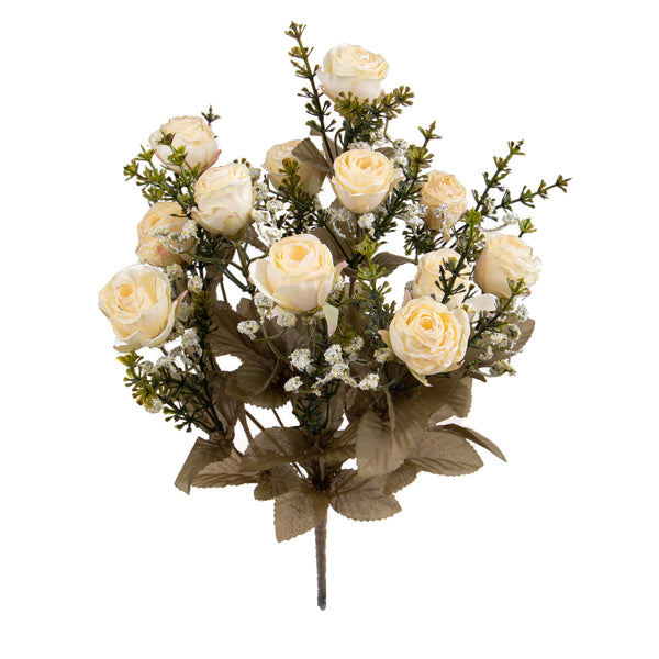 Set 2 Bouquet Artificiali di Rose Dry H 40 cm sconto