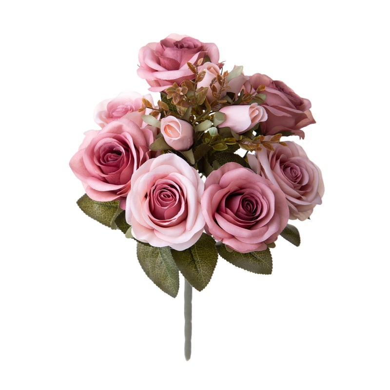 Set 3 Bouquet Artificiali Rose Anticato 39 cm -1