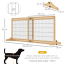 Cancelletto di Sicurezza per Cani 104-183x36x69 cm Estensibile in Legno-3