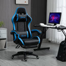 Sedia da Gaming Ergonomica 65x65x121-129 cm in Similpelle Blu e Nero-2