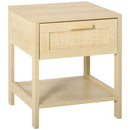 Comodino 1 Cassetto 1 Ripiano 40x40x48 cm in MDF color Legno-1