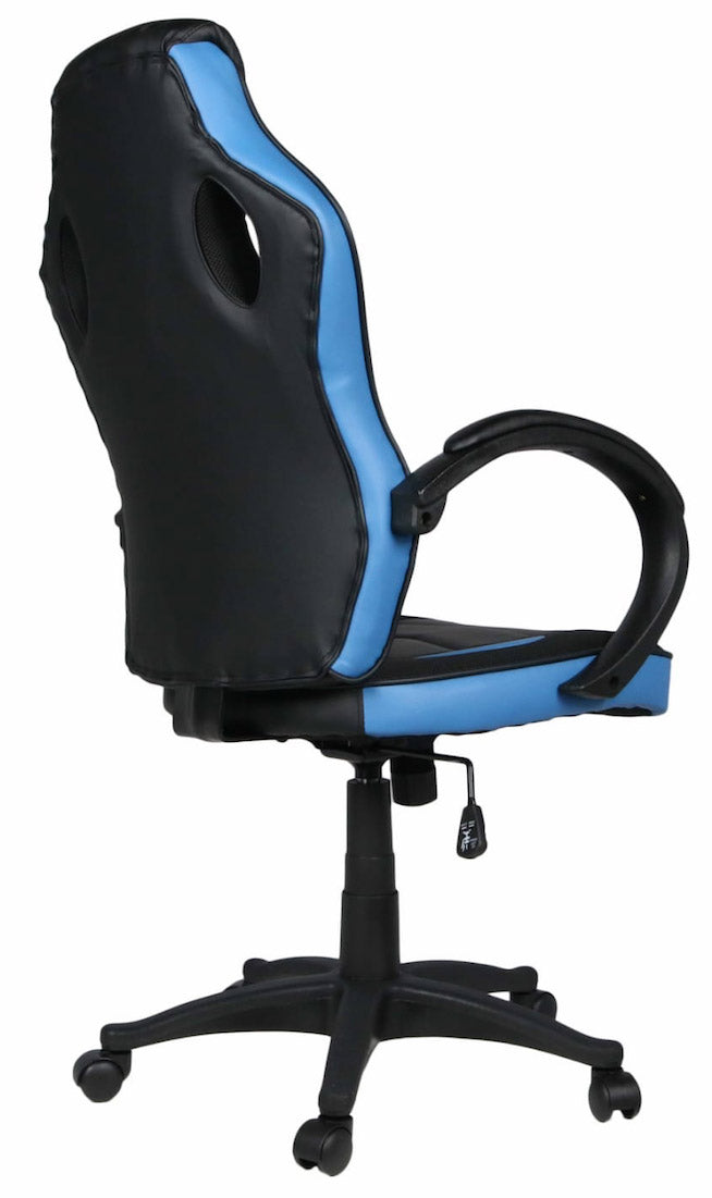 Sedia Gaming 59x120 cm in Similpelle Blu-3