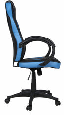 Sedia Gaming 59x120 cm in Similpelle Blu-4