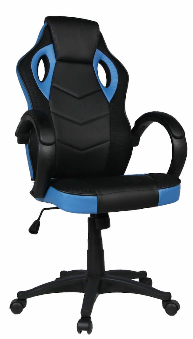 Sedia Gaming 59x120 cm in Similpelle Blu-1