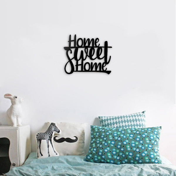 Scritta decorativa 40x33 cm home sweet home nero prezzo