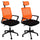 Set aus 2 Chefbürostühlen 58 x 126 x 50 cm in Orange PU