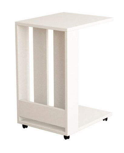 prezzo Tavolino da divano 37x45x67 cm Edi porta pc e riviste bianco