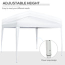 Gazebo Pieghevole 3x3m in Acciaio e tessuto Oxford Bianco-9