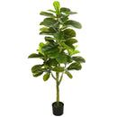 Pianta Artificiale Fico H150 cm con Vaso Verde-1