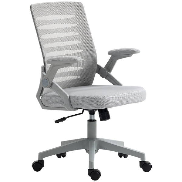 Sedia da Ufficio Ergonomica con Altezza Regolabile e Braccioli Sollevabili   Grigio online