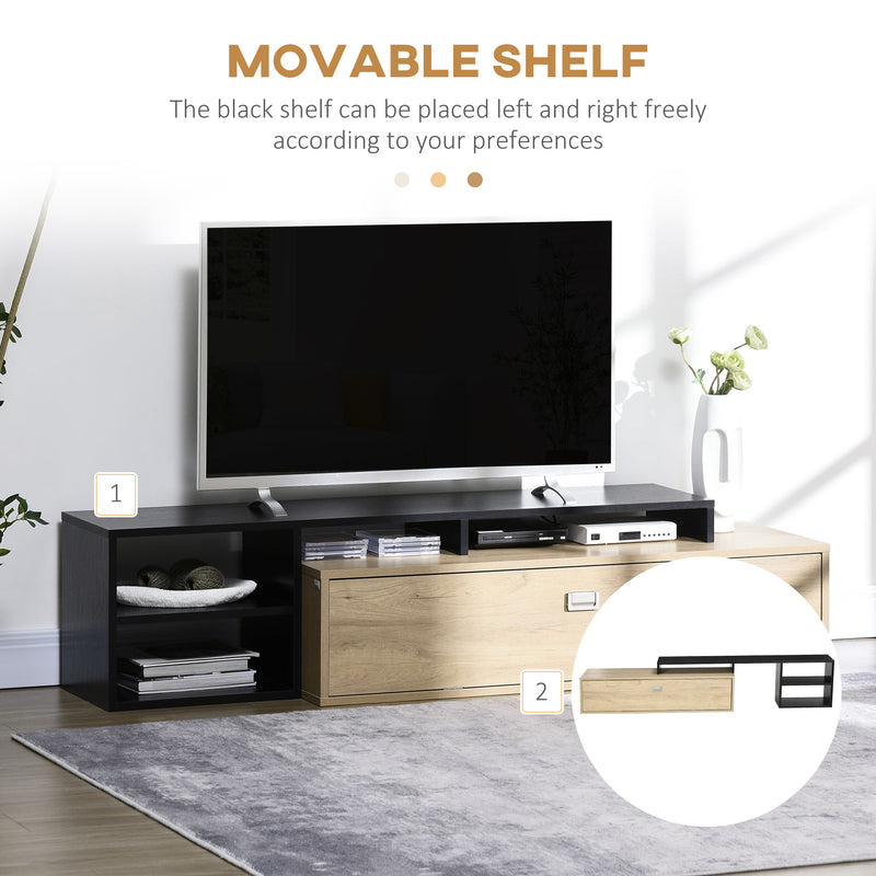 Mobile TV Da 32” a 65” 163x40x38 cm in MDF Nero-5