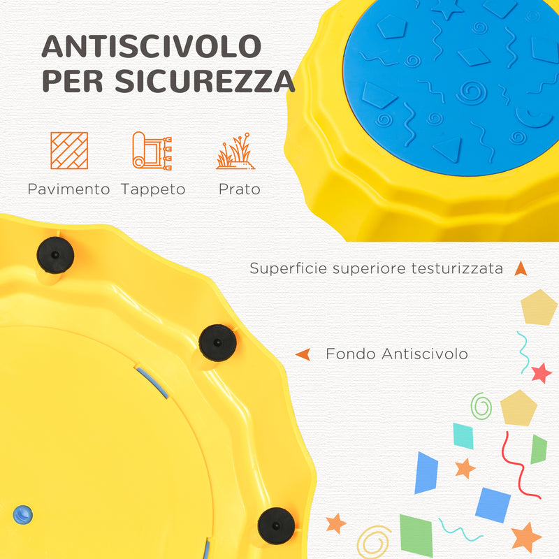 Percorso di Equilibrio 3 Pezzi per Bambini 3-6 Anni con Pietre di Fiume Antiscivolo e Impilabili-5