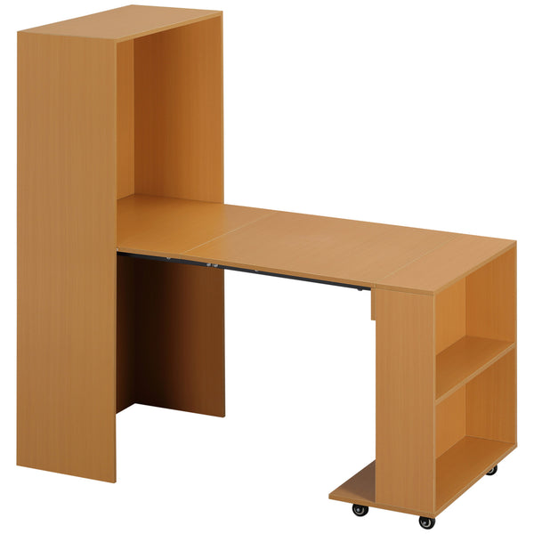 Klappbarer Esstisch für max. 3 Personen 75 x 144 x 144,5 cm aus Spanplatte und Holzfarbe Stahl prezzo