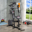 Stazione Fitness Multifunzione Power Tower 135x103x210 cm con Pesi fino 45kg e Panca Imbottita Nera-2