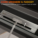 Camino a Bioetanolo da Incasso 100x30x55 cm Bruciatore 2,4L Nero-6