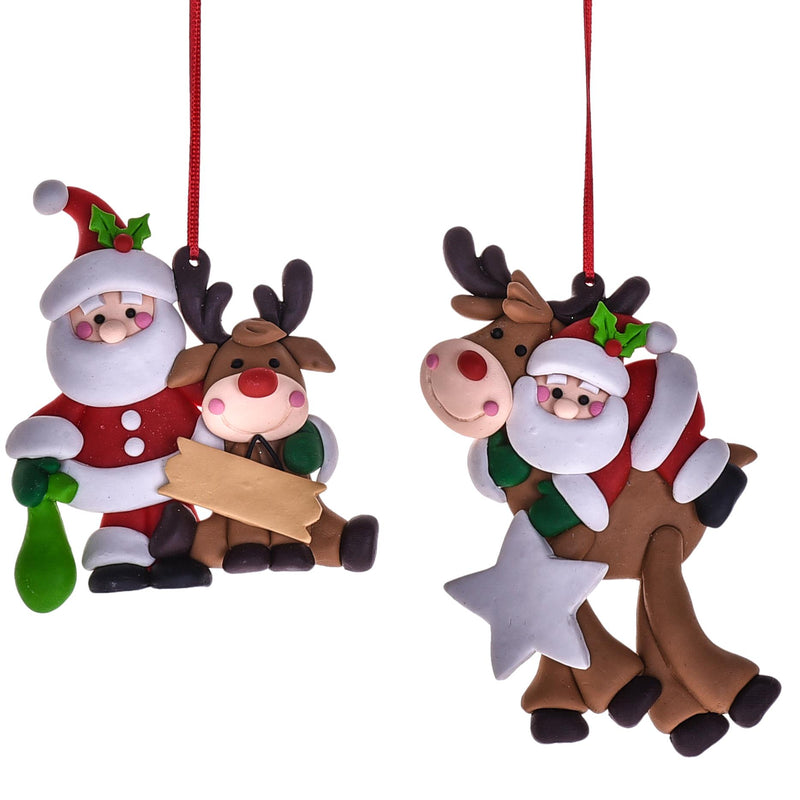 Set 12 Babbo Natale Decori H13/10 cm -1