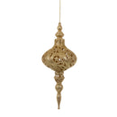 Set 12 Palline Decorative per Albero di Natale con Punta H19,8 cm Oro-1