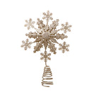 Set 2 Puntale Fiocco Neve 30,5 cm Oro-1