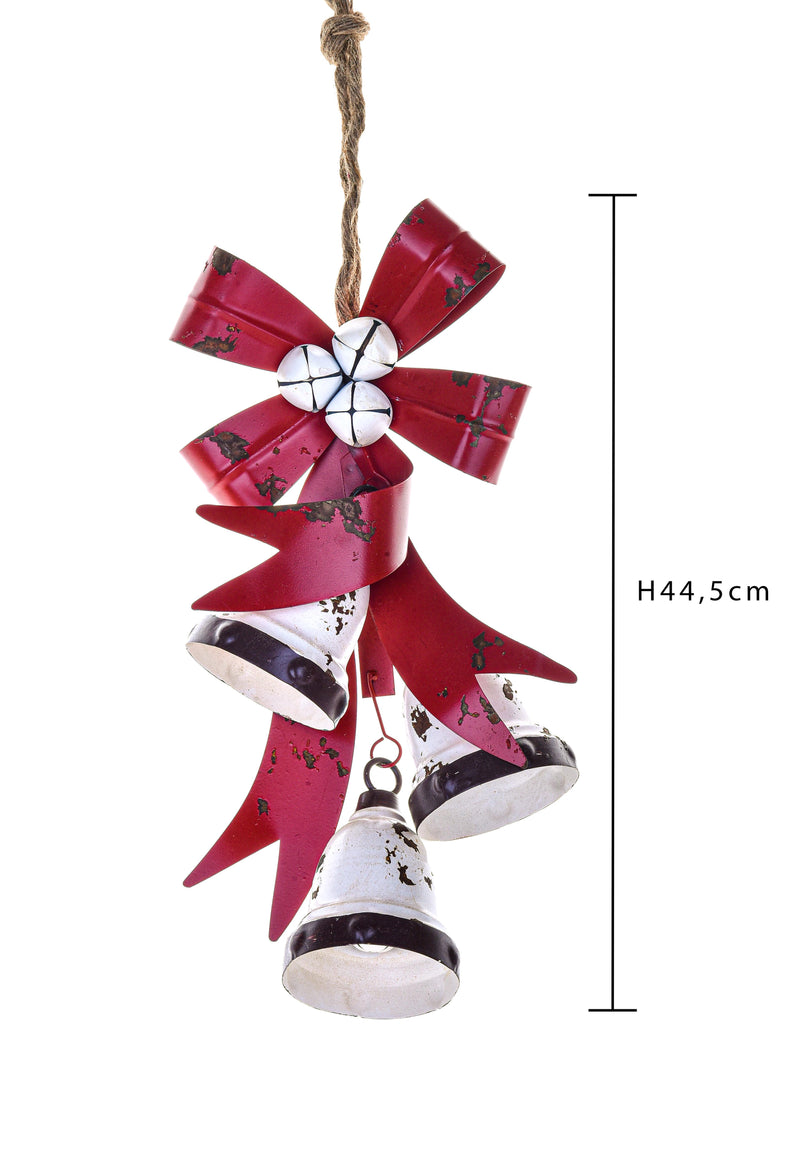 Paserotto Su Campanelle H44,5 cm Rosso/Crema-2