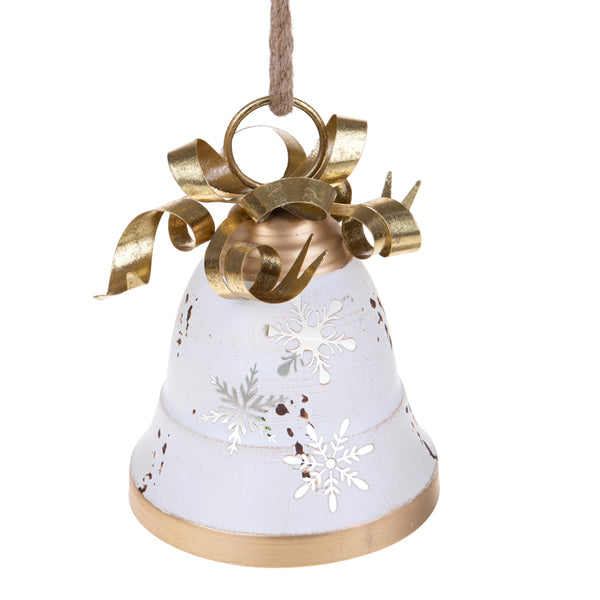 prezzo Glocke mit Schleife 28 cm Creme/Gold