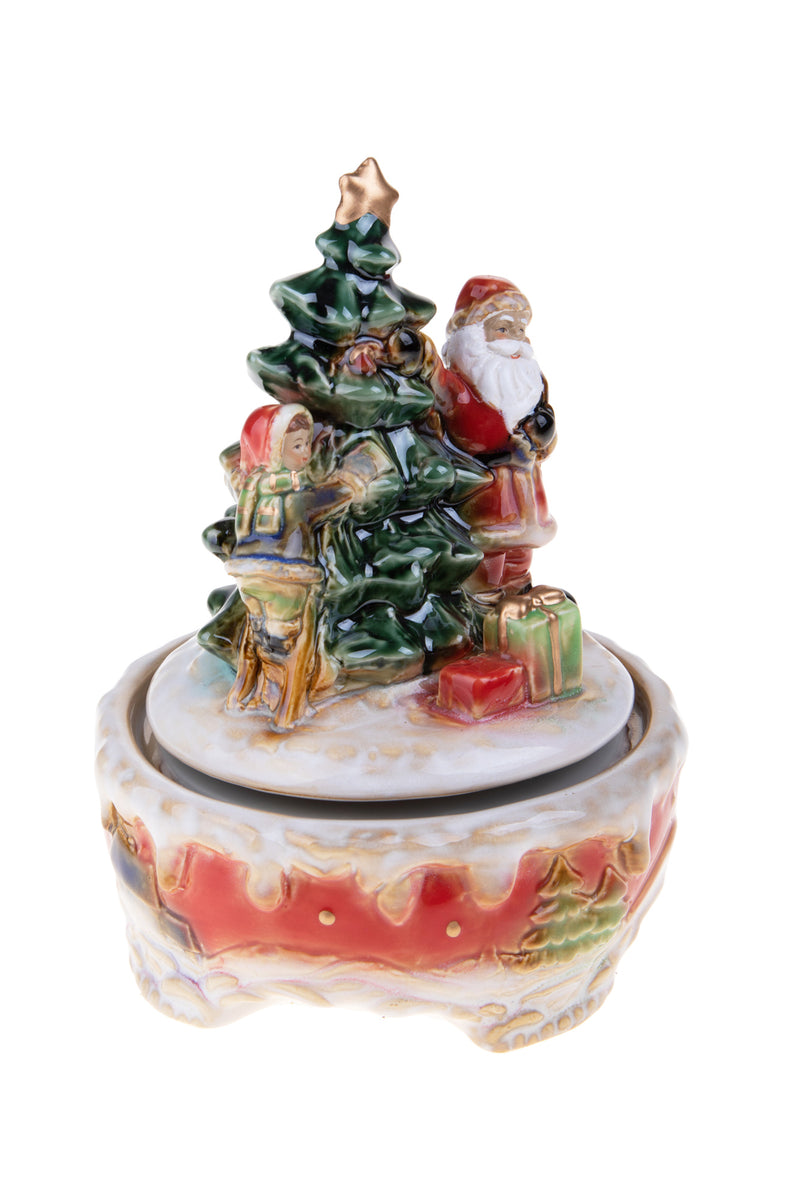 Carillon con Babbo e Albero 20 cm -3