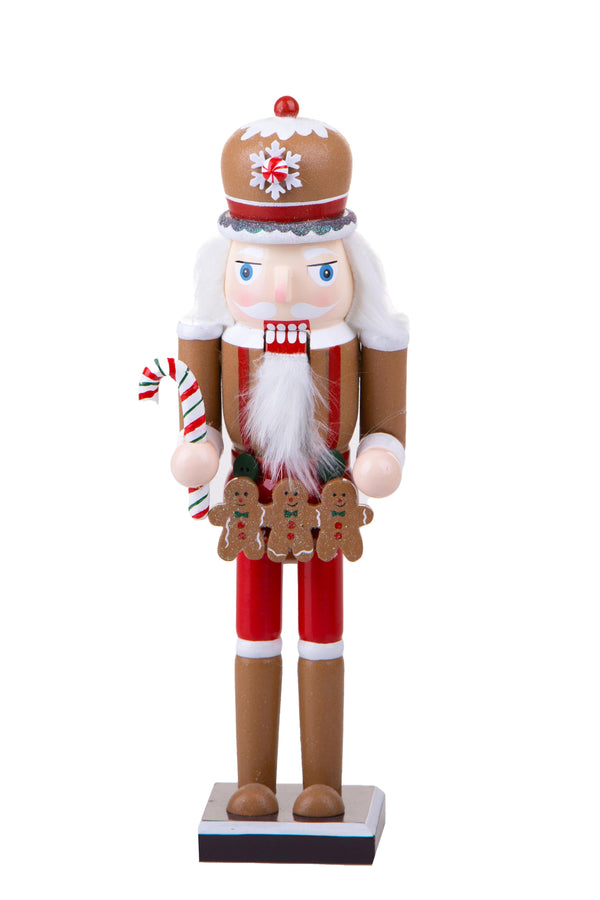 Set 2 Weihnachtsnussknacker H30 cm in Holz sconto