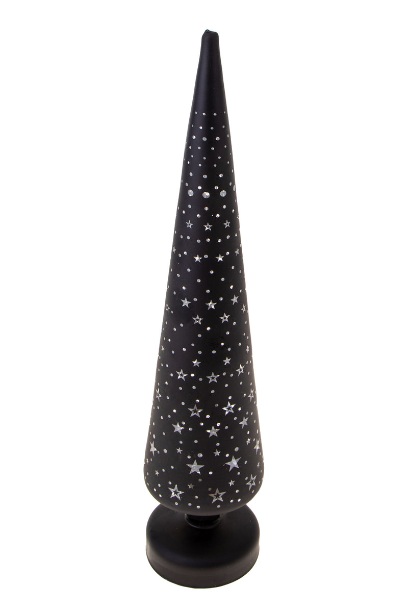 Albero Mini Stelle con Led H40 cm Nero-3