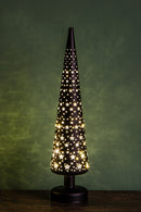 Albero Mini Stelle con Led H40 cm Nero-1