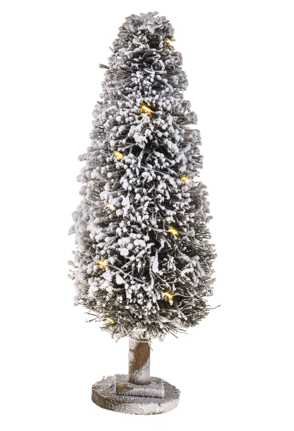 Schmaler verschneiter Baum mit 24 Leds H60 cm Braun online