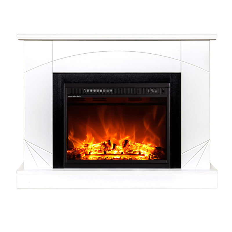 Camino Elettrico da Pavimento 85x110x27 cm Effetto Fiamma 1500W Madeira & Lorance-5