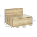 Set 2 Comodini Sospesi 43x36,5x30,5 cm in Truciolato Naturale-3