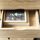 Libreria a Parete 80x35x155 cm in MDF e Metallo Legno Naturale-8