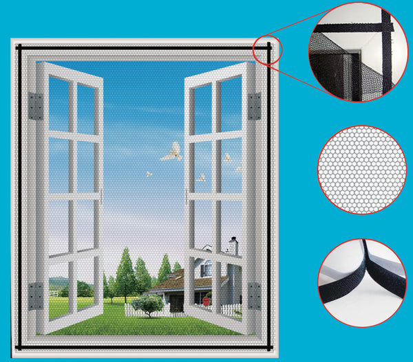 Moskitonetz für Fenster 150x180 cm mit schwarzem Biokleber acquista