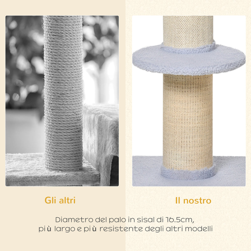 Tiragraffi per Gatti in Truciolato 44x24x16 cm con Gioco di Piume in  Truciolato Peluche e Sisal Grigio – acquista su Giordano Shop